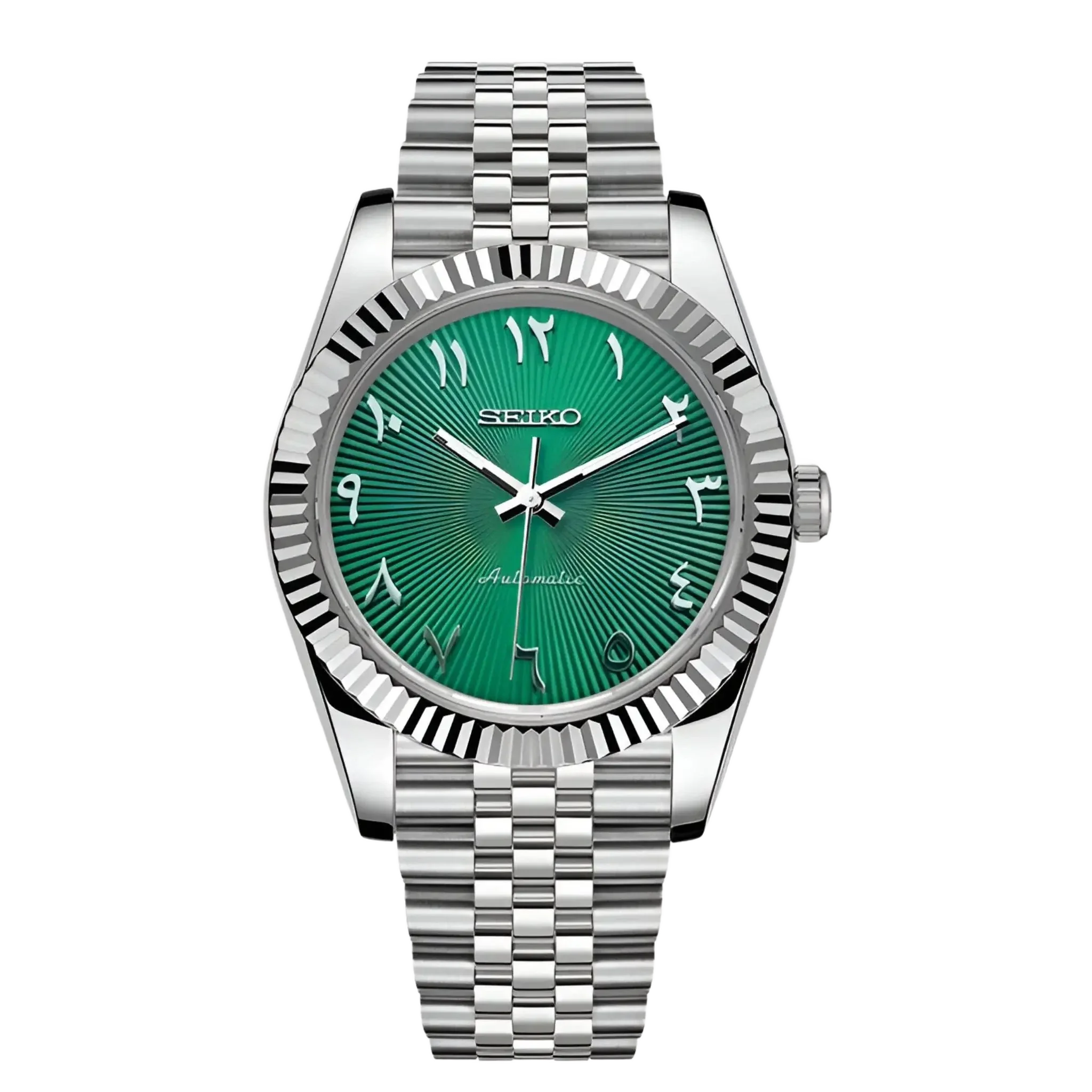 Seiko Mod Datejust Royal Green Arabic