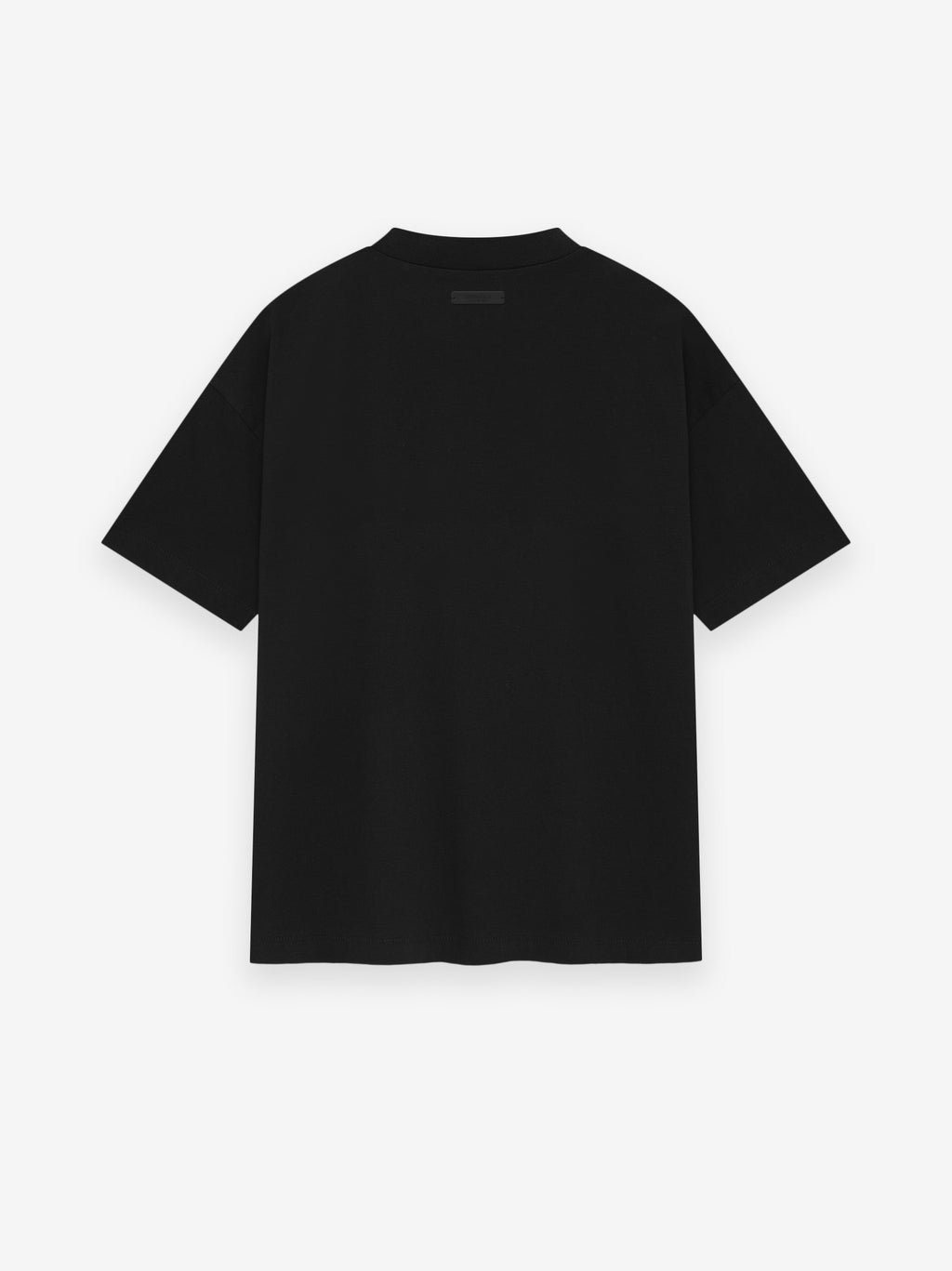 black unisex cotton jersey t-shirt with ribbed crewneck and relaxed classic fit shown from back