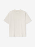 Front view of oatmeal heather Embroidered Classic Short Sleeve Tee with subtle chest logo, gallery image 0 file 125HO254192F