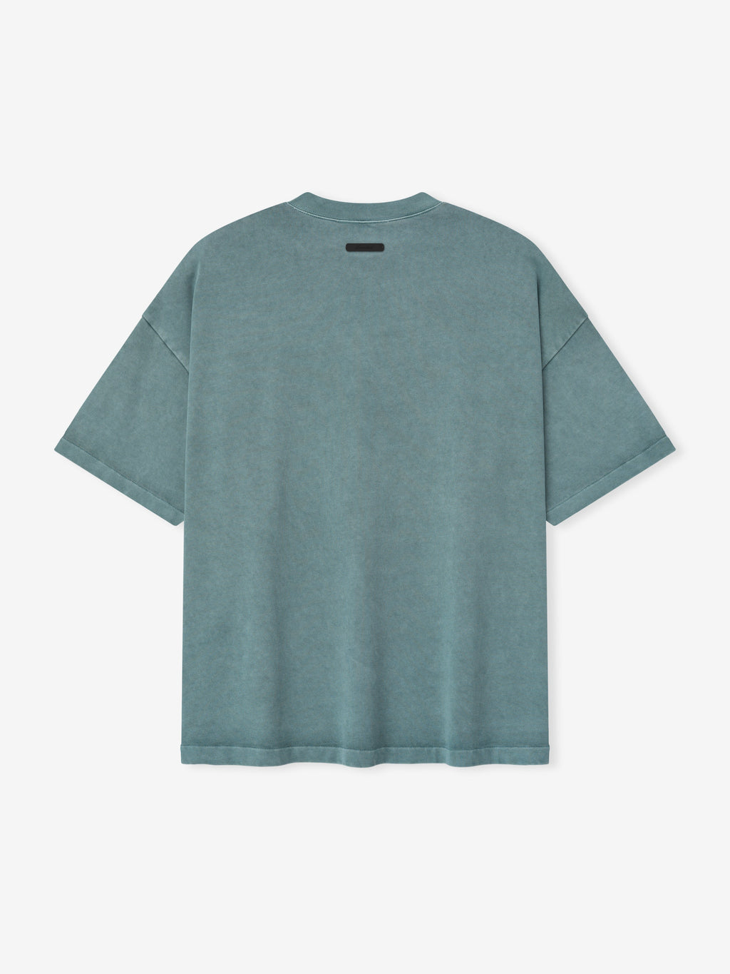 pigment-dyed heavyweight cotton 90s fit crewneck tee in vintage blue with oversized silhouette and dropped shoulders