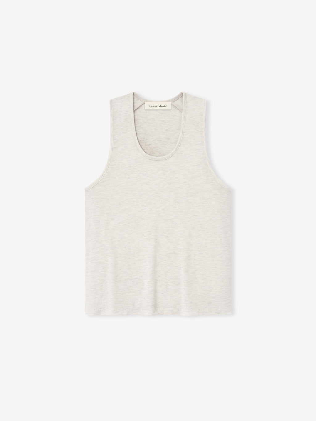 White sleeveless top on a white background