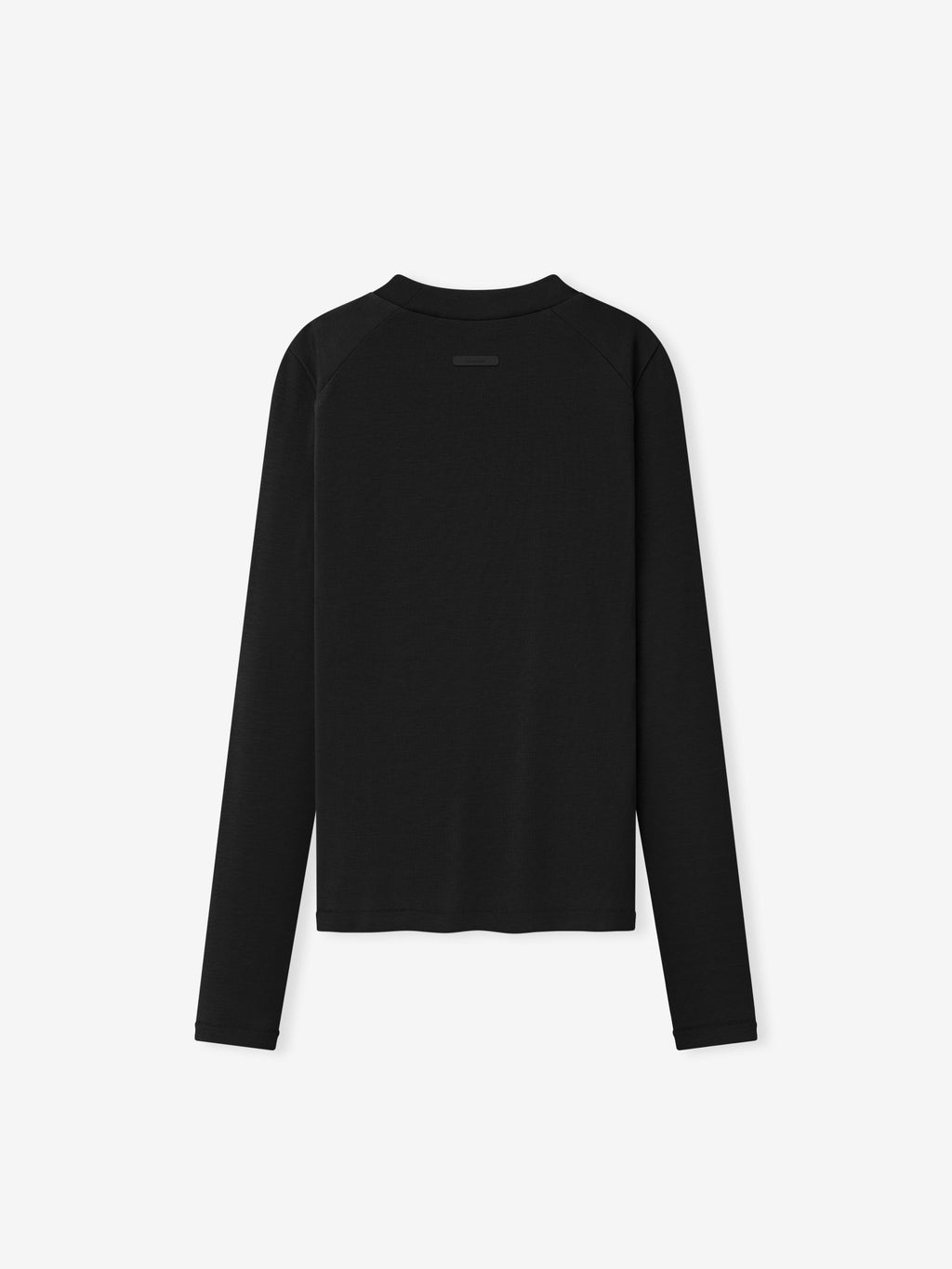 Black long-sleeve shirt on a white background