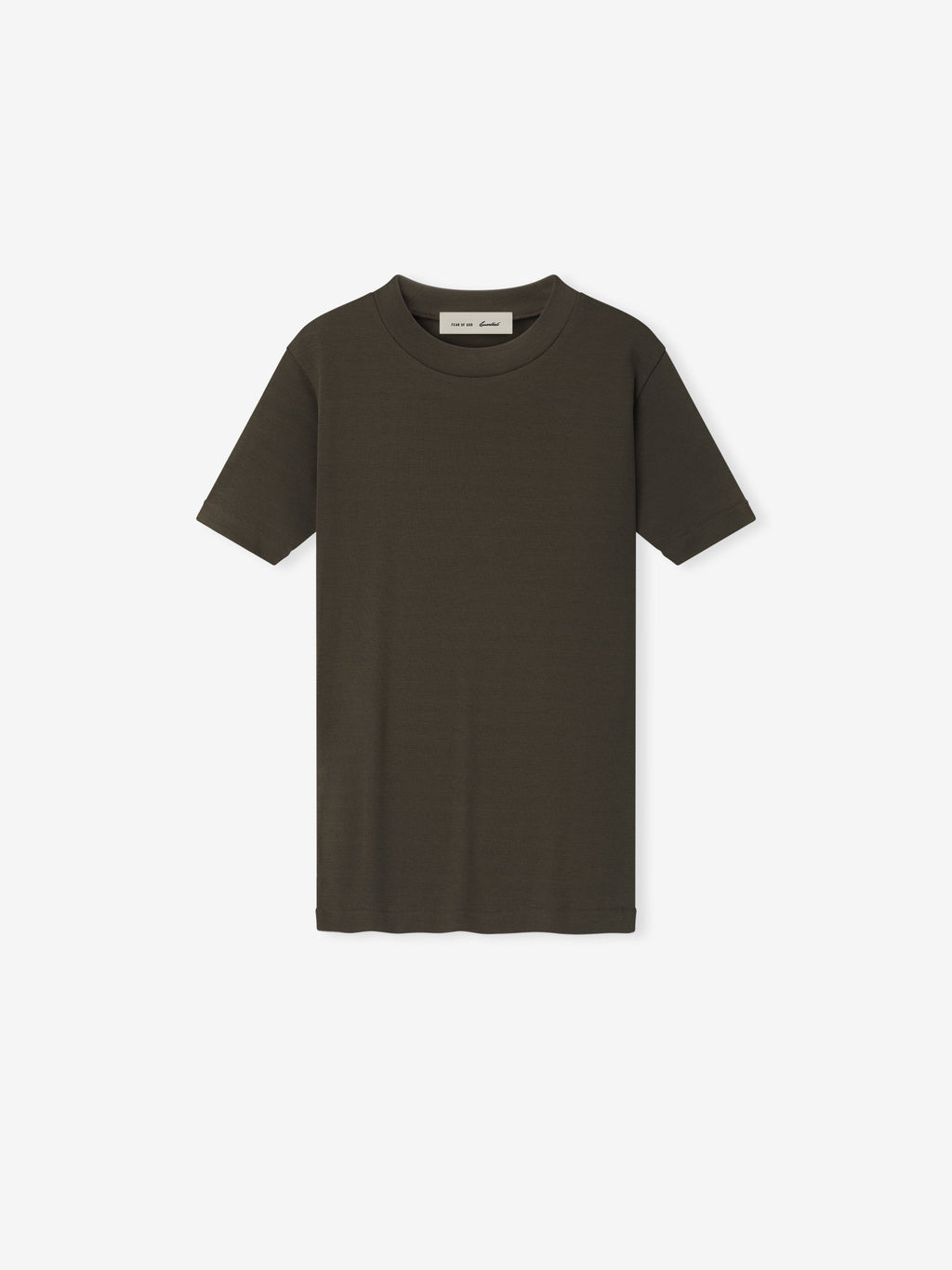 Brown tee shirt on a white background