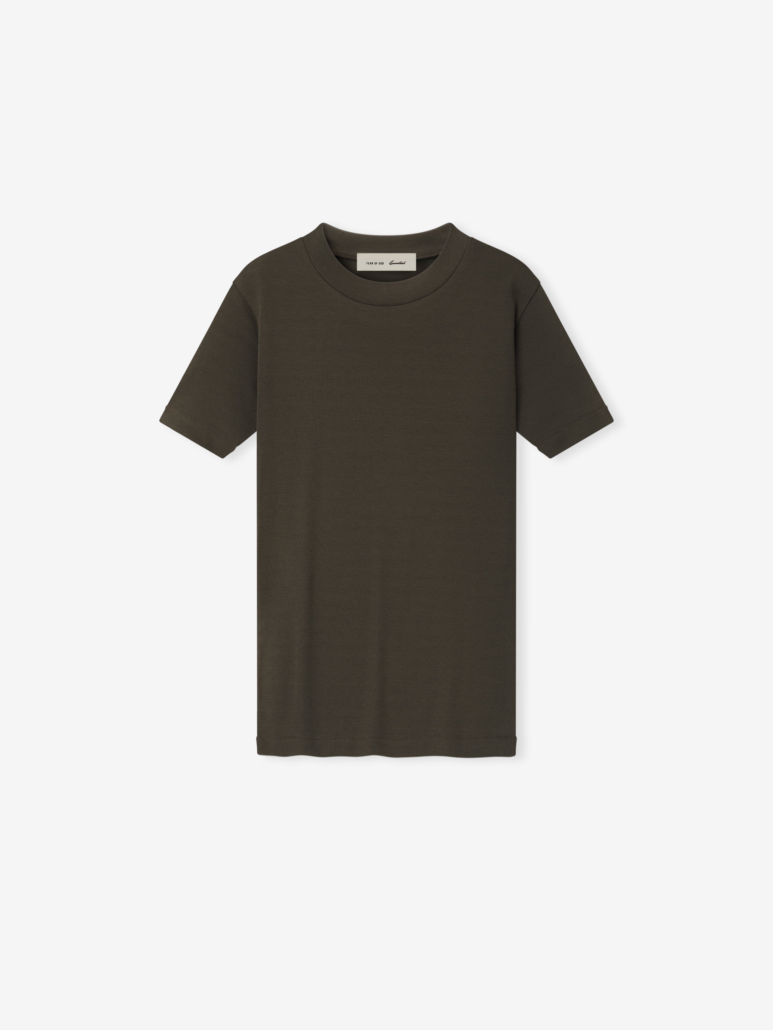 Brown tee shirt on a white background