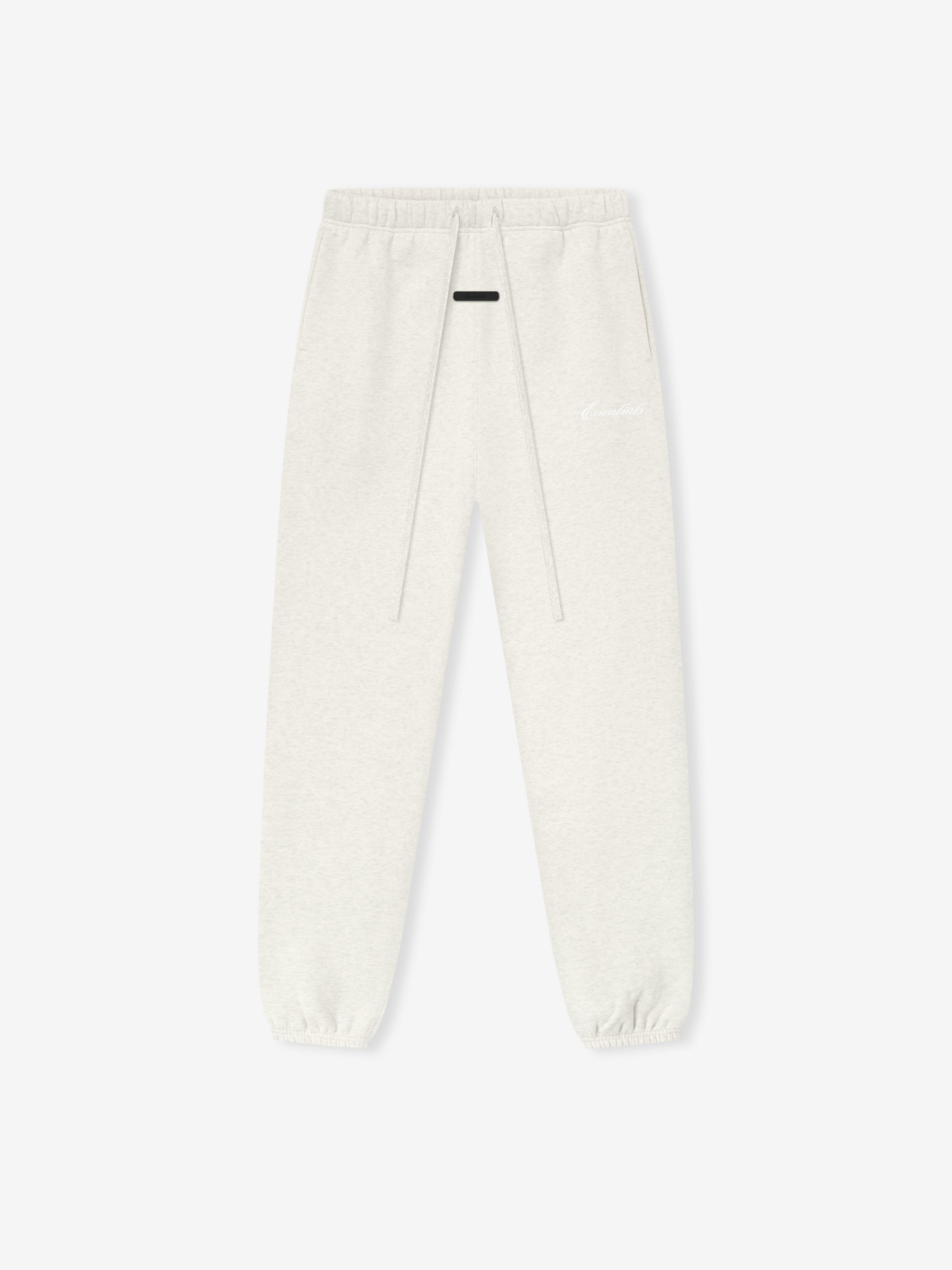 White jogger pants on a white background