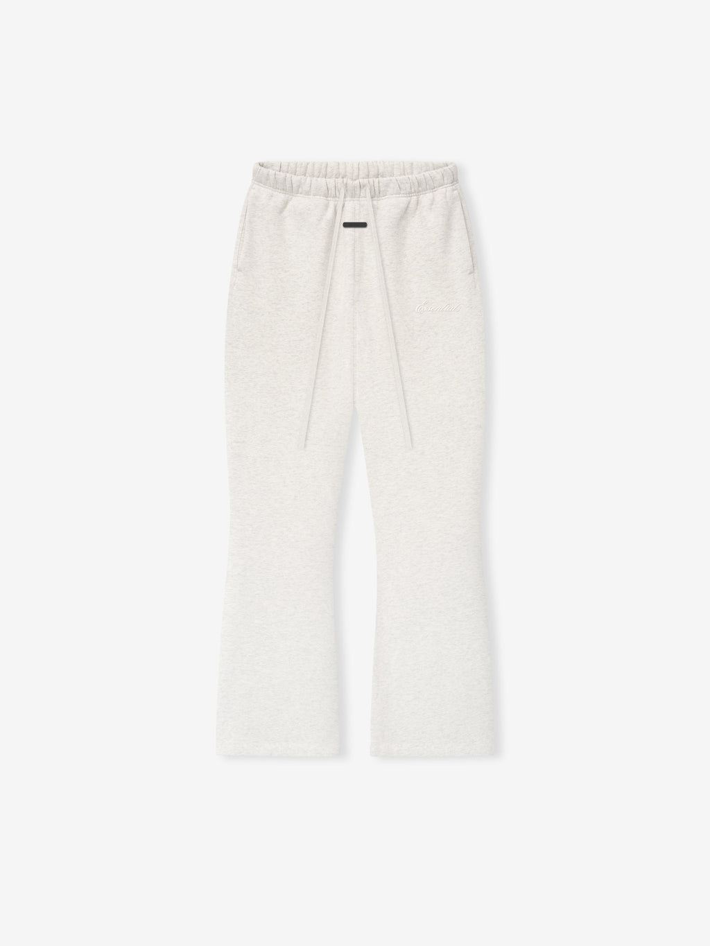off-white women's relaxed fit flare sweatpants with elastic waistband and drawstring in core fleece fabric