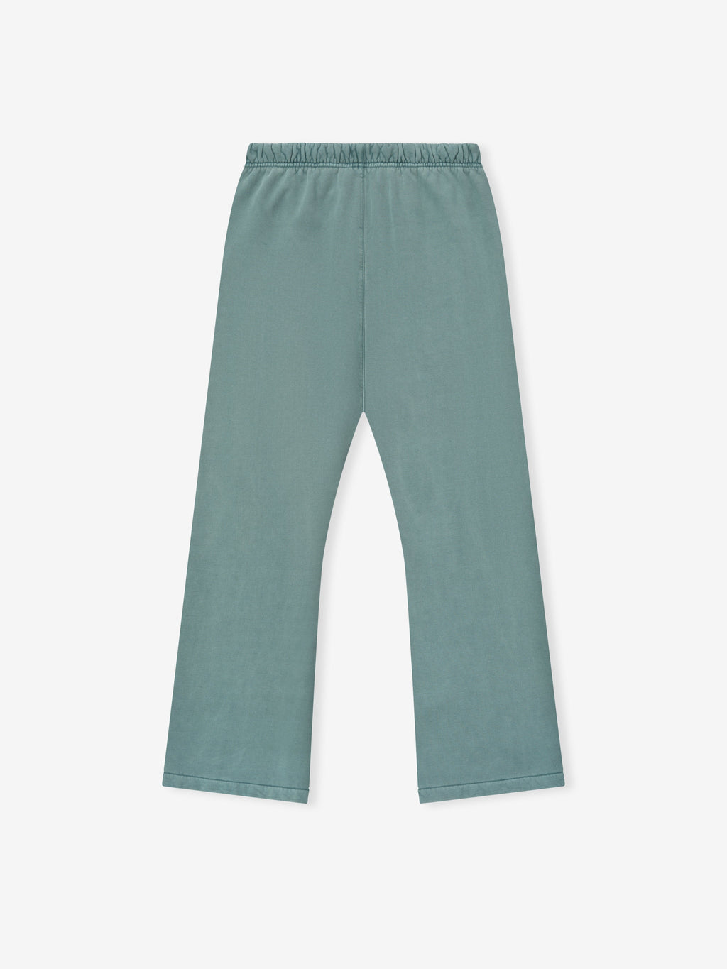 pigment-dyed heavyweight fleece sweatpants in relaxed fit with classic flare leg and elastic waistband