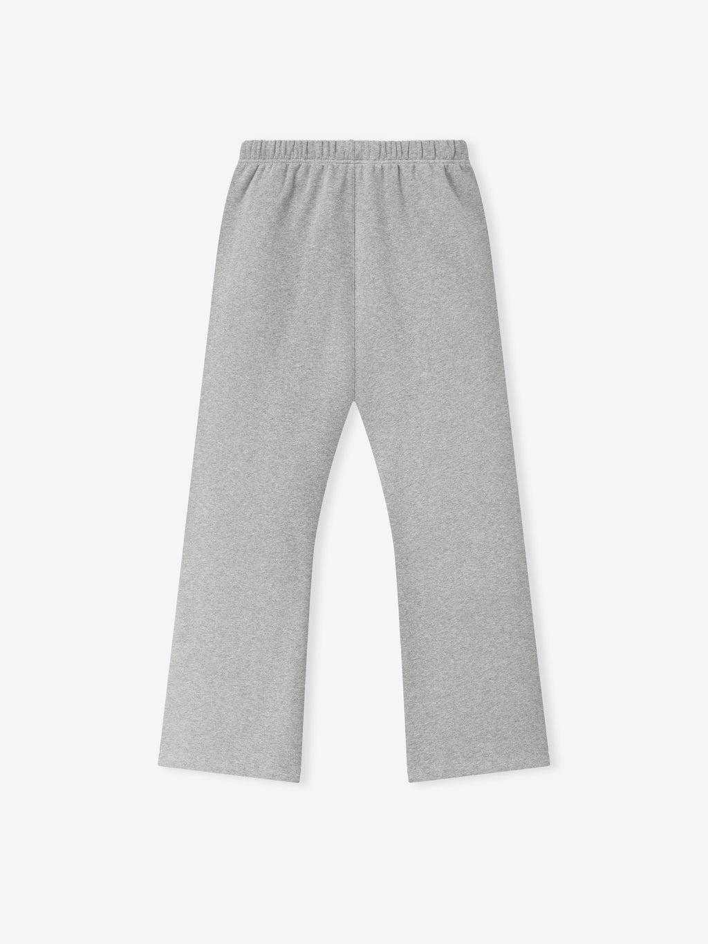 light grey classic fit sweatpants with elastic waistband and flared leg made from heavyweight core fleece