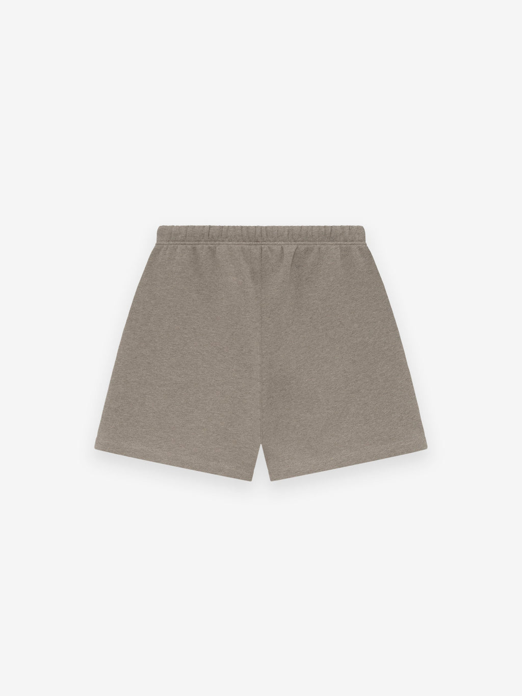 Back view of Homestead Heather Classic Sweatshort with elastic waistband displayed flat on white background