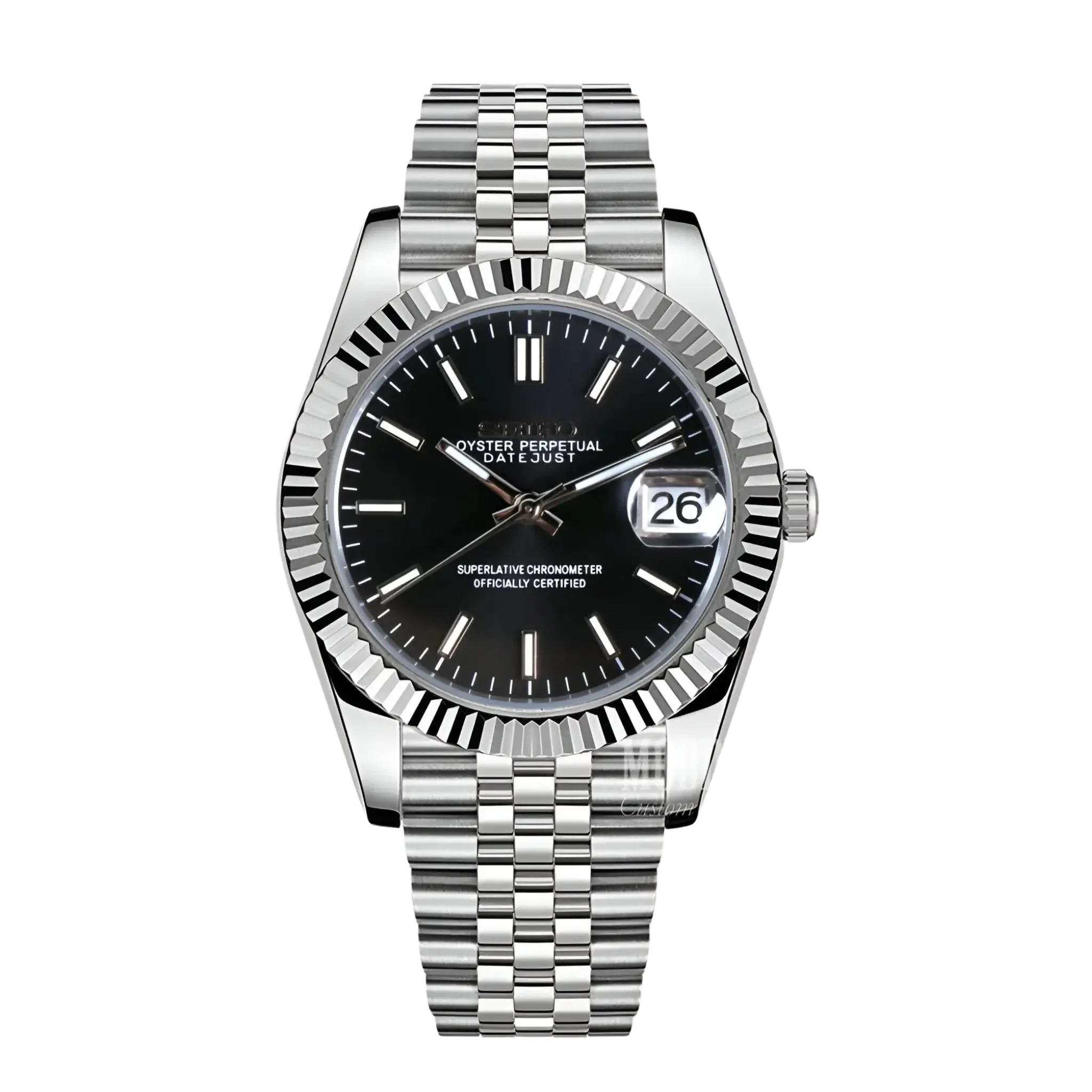 Seiko Mod Datejust Classic Black