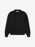 Black sweater with a collar on a white background