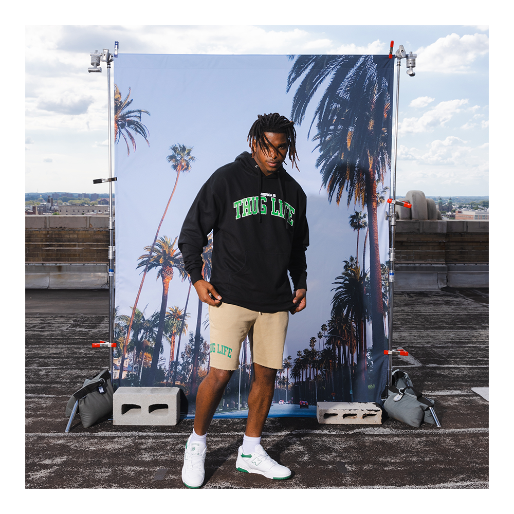Thug Life Black Hoodie Model 1