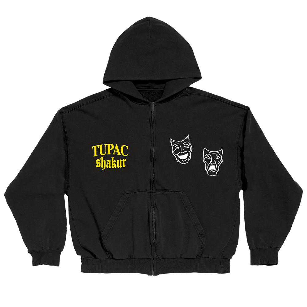 Gemini Mask Zip Hoodie Front 
