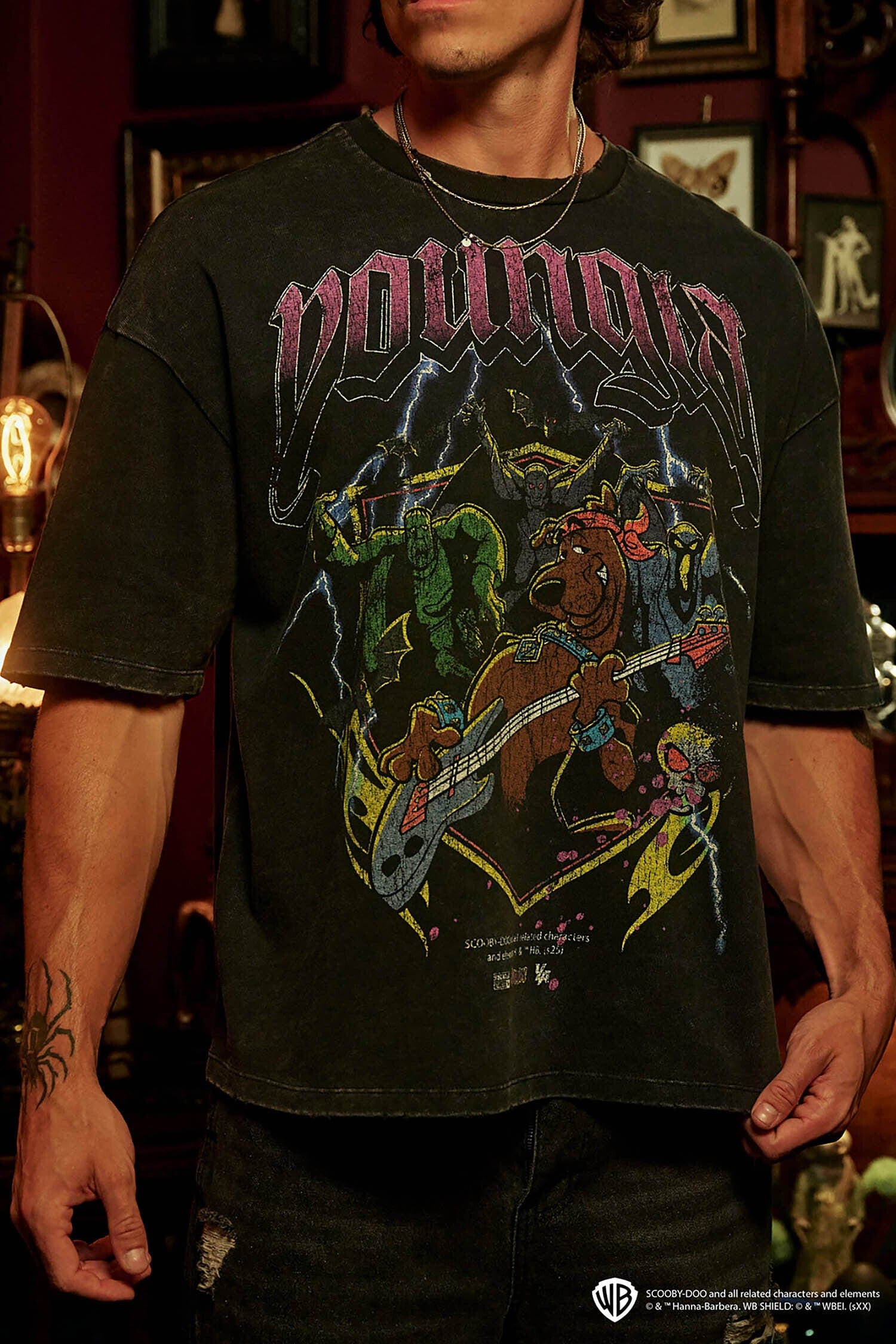 4252 - Scooby-Doo Tees - Relaxed fit, soft breathable cotton with oversized Scooby & Mystery Machine graphics. Playful, standout style in Electric Scare.