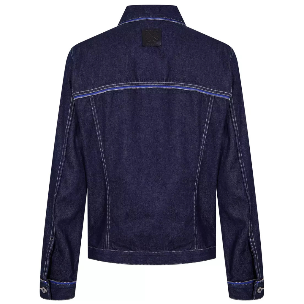 Off White Men's Zip Embellished Denim Jacket Sierra Leone