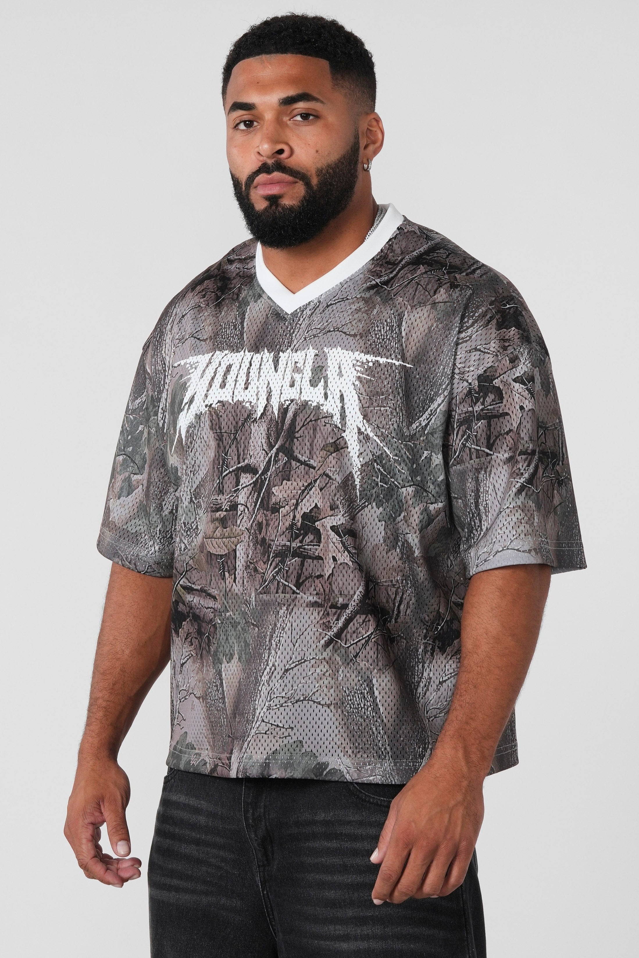 4249 - Venom Jerseys - lightweight 200 GSM polyester with a boxy fit, breathable comfort, and strong structure in Beige Tree Camo.