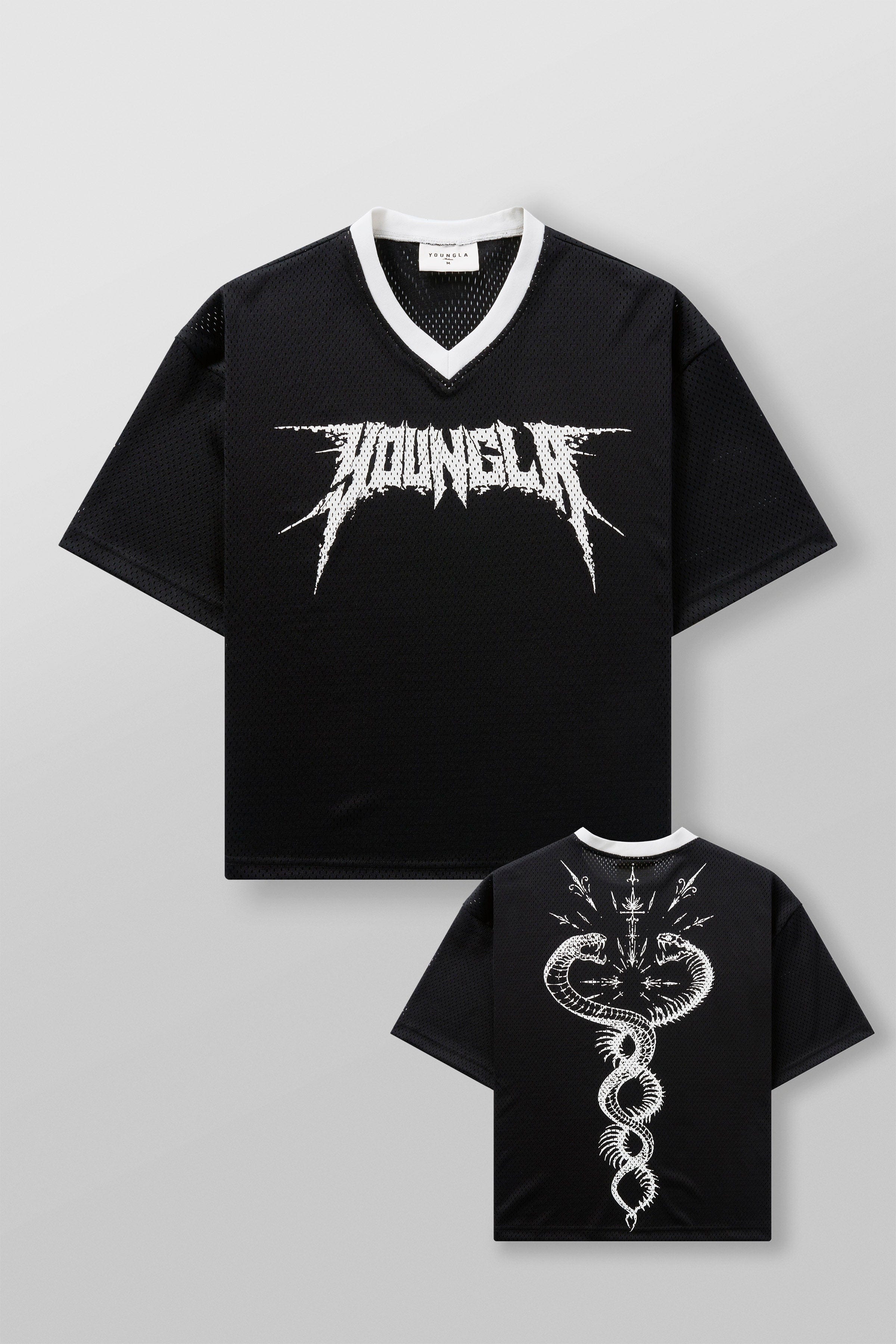 4249 - Venom Jerseys - lightweight 200 GSM polyester with a boxy fit, breathable comfort, and strong structure in Black.