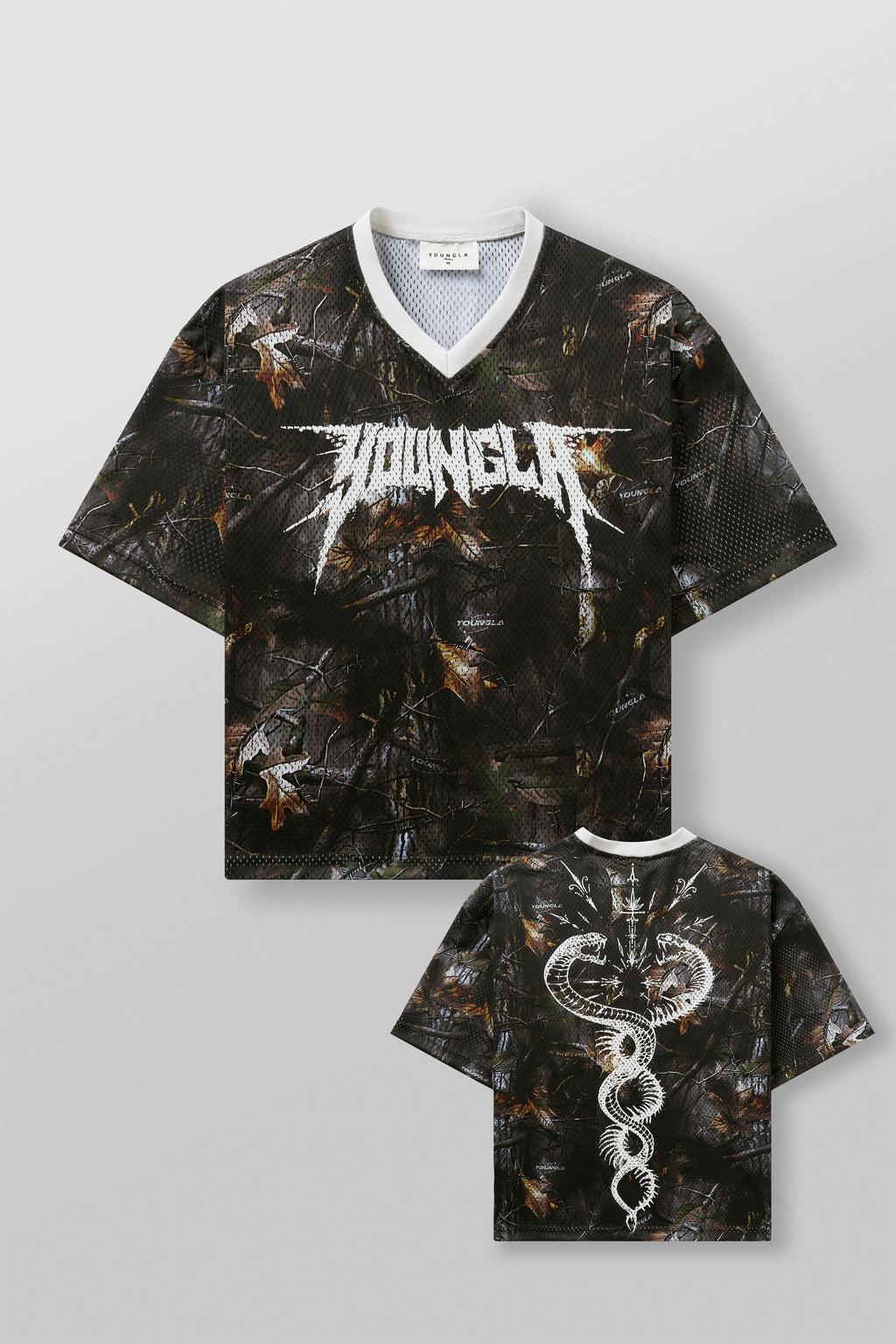 4249 - Venom Jerseys - lightweight 200 GSM polyester with a boxy fit, breathable comfort, and strong structure in Black Tree Camo.