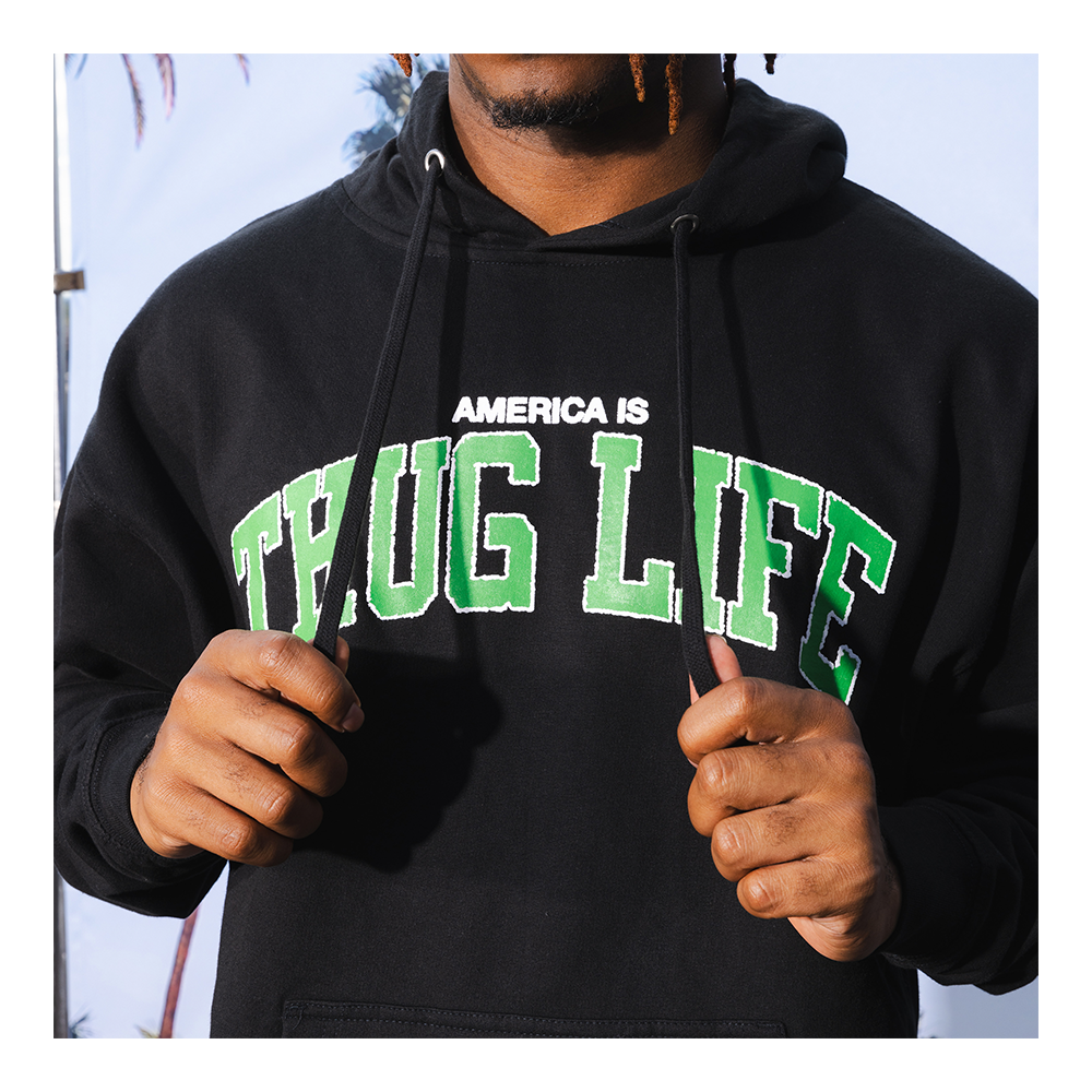Thug Life Black Hoodie Model 2