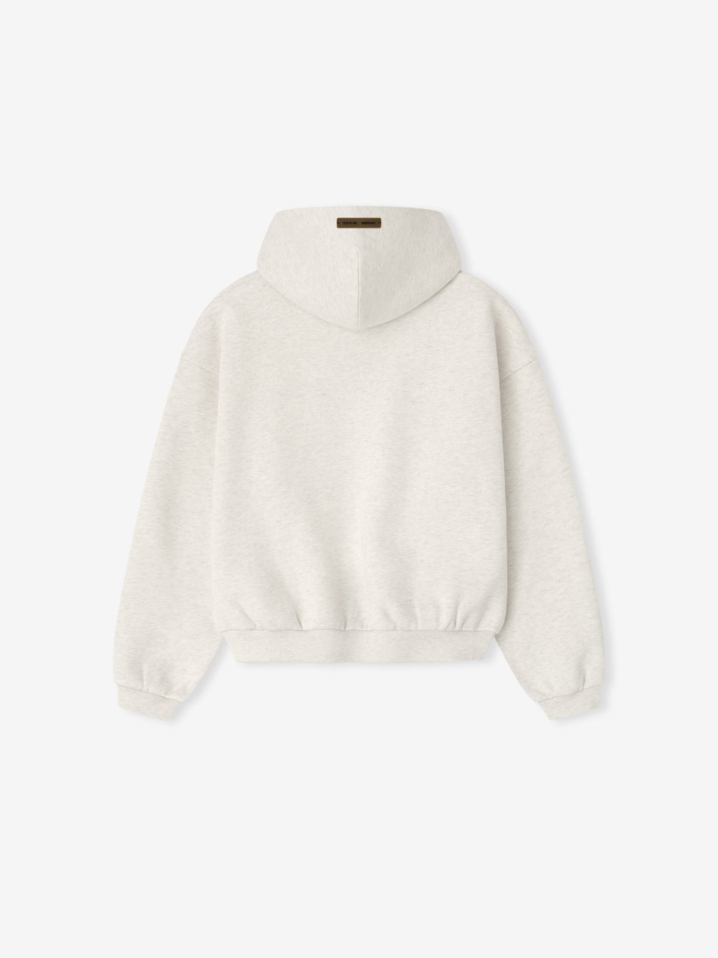 Back view of oatmeal heather Kids Embossed Classic Hoodie with elastic waistband and hood, gallery position 0, file 785HO252041K