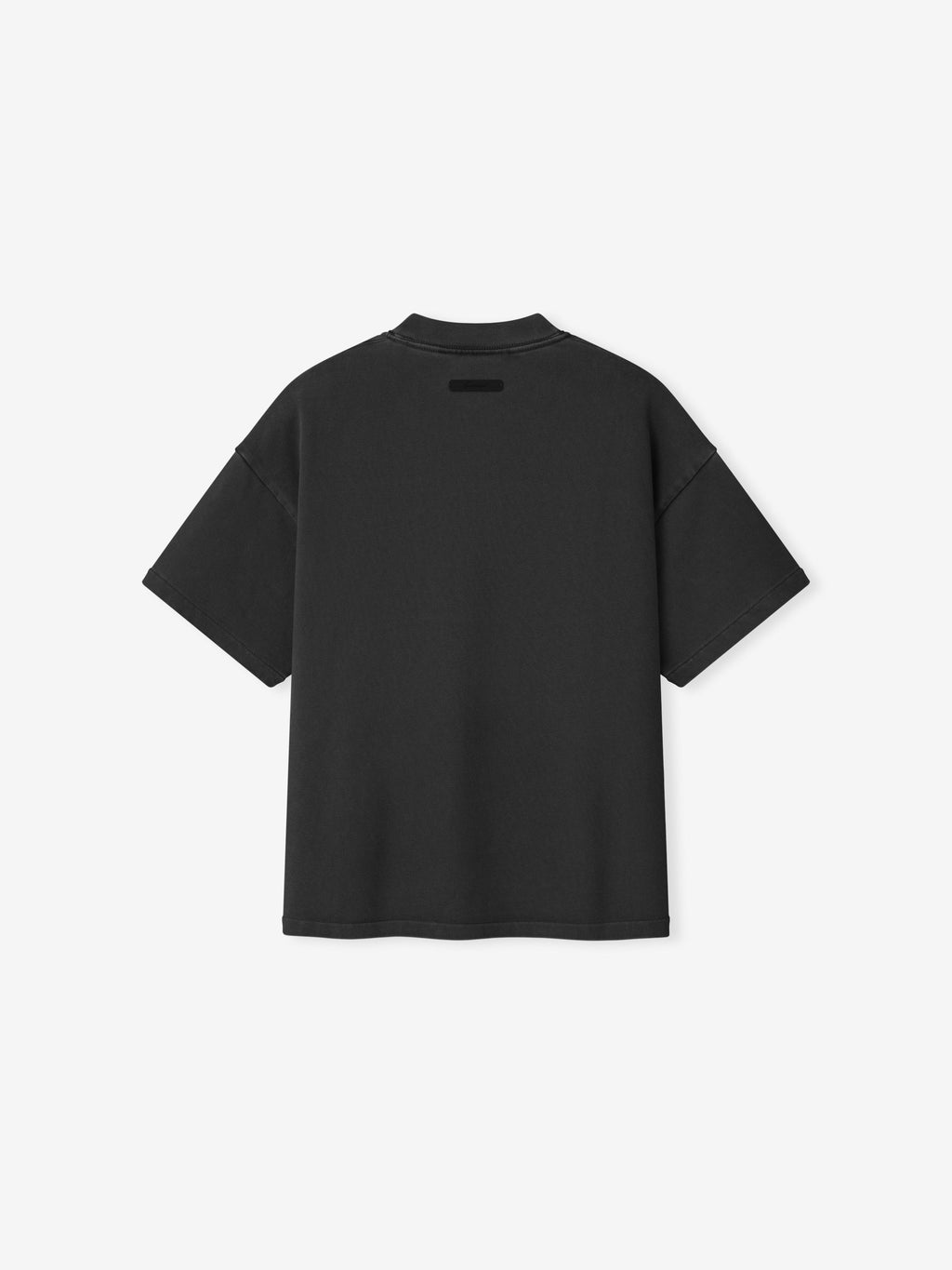 Black t-shirt on a white background