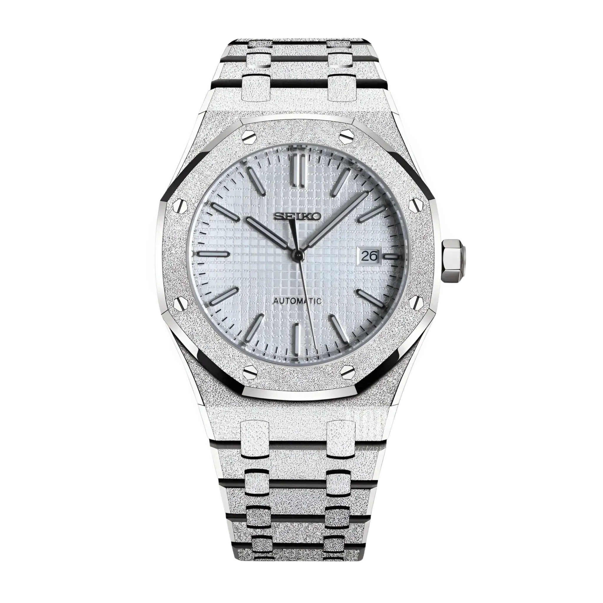 Seiko Mod Royal Seikoak White Iced Out