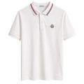 MONCLER LOGO POLO SHIRT WHITE