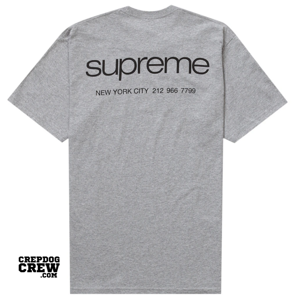 Supreme New York Tee Heather Grey