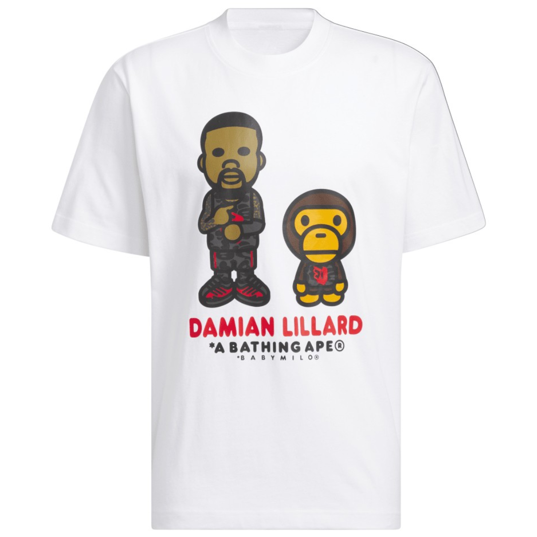 BAPE x Dame 9 Graphic White T-Shirt