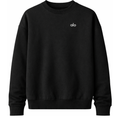 ALO YOGA ACCOLADE CREW NECK PULLOVER BLACK