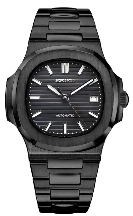 Seiko Mod Nautilus All Black