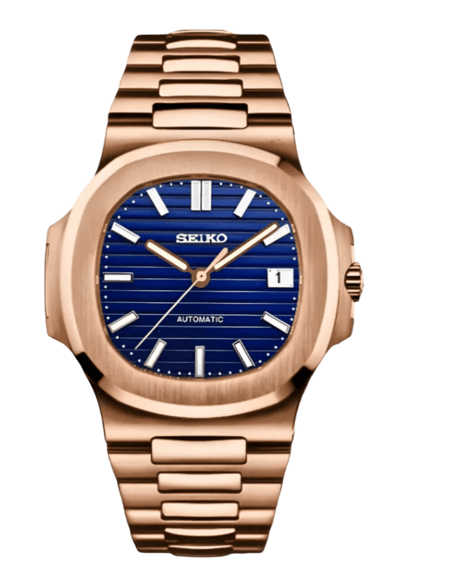 Seiko Mod Nautilus Rose Gold