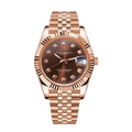 Seiko Mod Datejust Chocolate Crystals Rose Gold