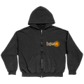 Sunflowers Vintage Wash Zip Hoodie Front