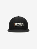Front view of black WNBA 9Fifty RC Snapback with white and orange embroidered WNBA Essentials logo bzhzGWrA.jpg
