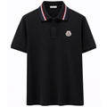 MONCLER MEN'S TRIPLE TIP POLO SHIRT BLACK