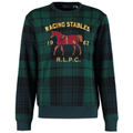POLO RACING STABLES TARTAN SWEATSHIRT Green Black
