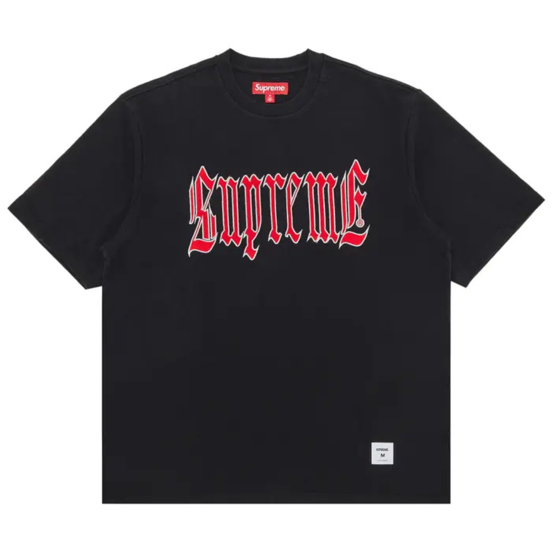 SUPREME OLD ENGLISH SHORT SLEEVE TOP	BLACK