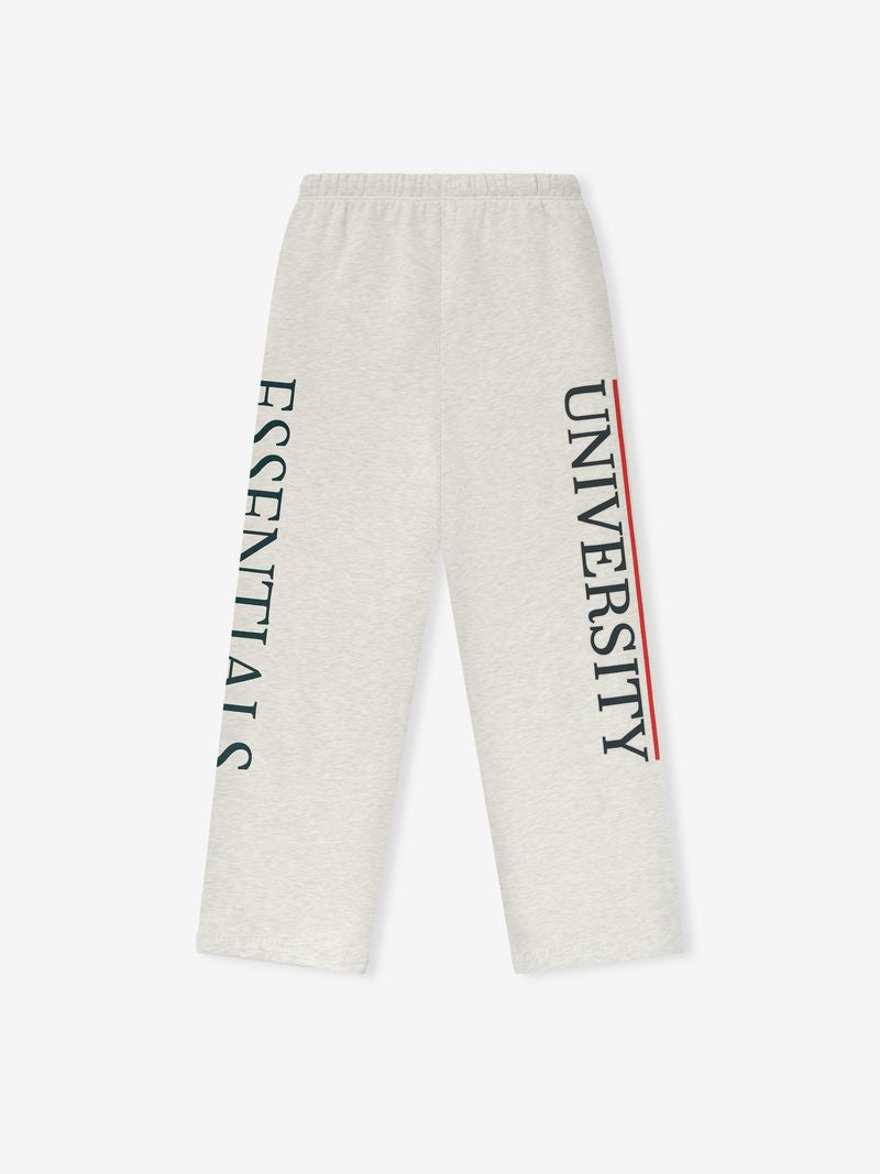 Cream Howard University Lounge Sweatpant with vertical black text and a thin red stripe on the right leg, file oZ74UDgQ.jpg