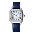 seiko mod santos white blue leather