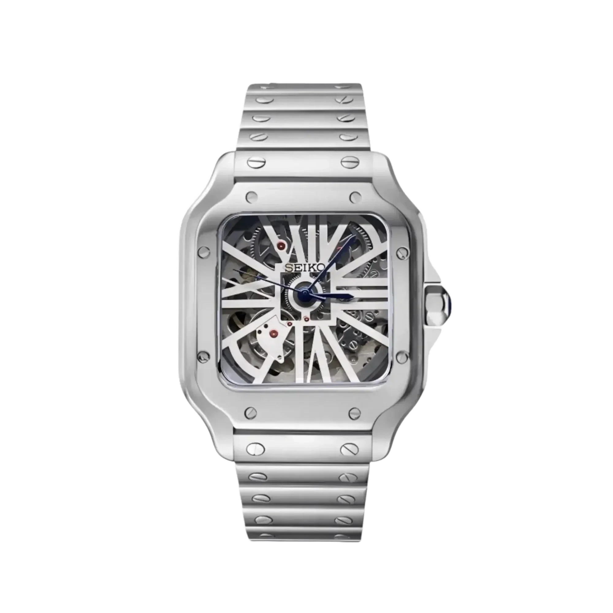 Seiko Santos White Skeleton