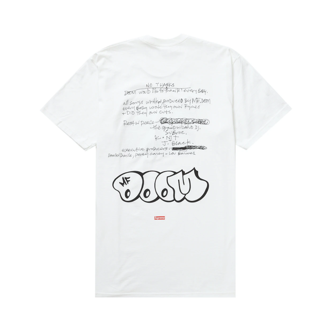 Supreme MF DOOM Tee White